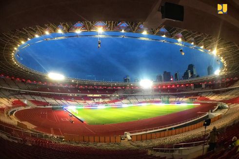 Sejarah Stadion Utama GBK Senayan, Pemancangan Tiang Pertama Dihadiri Nikita Kruschev
