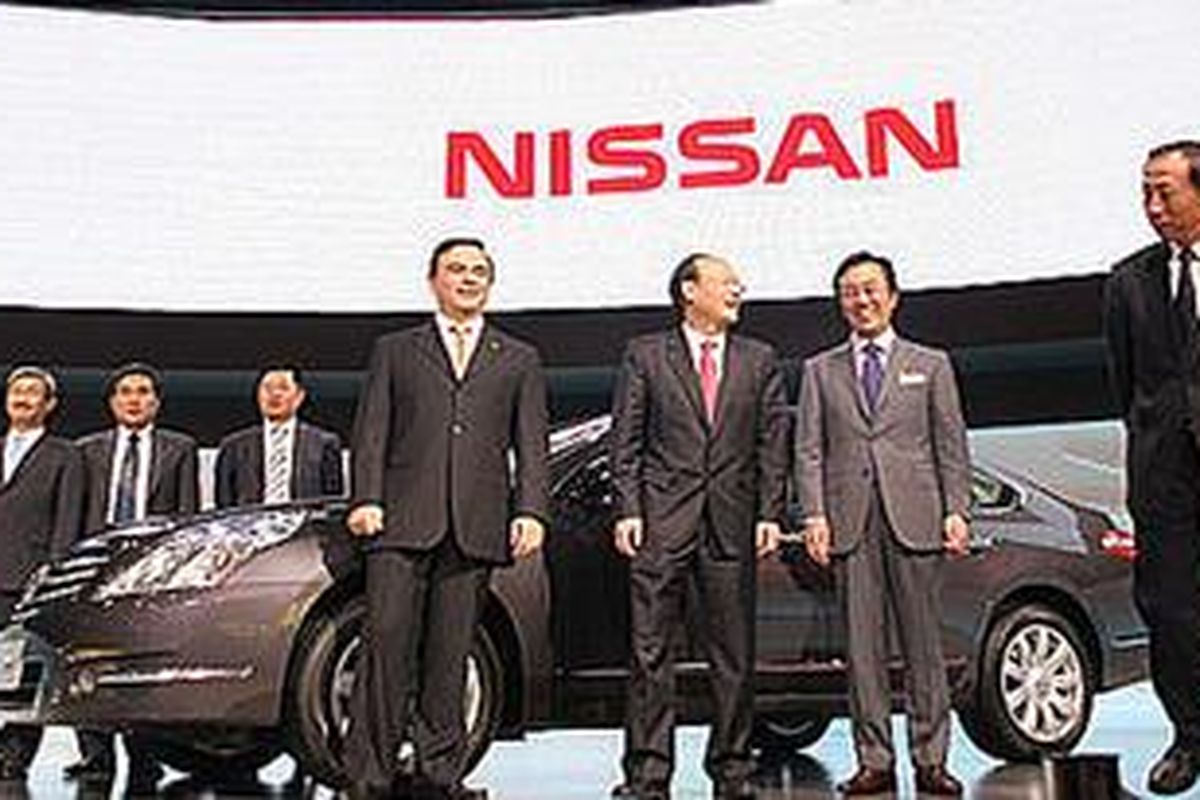 CEO Nissan Carlos Ghosn saat berada di China melaunching salah satu produk Nissan