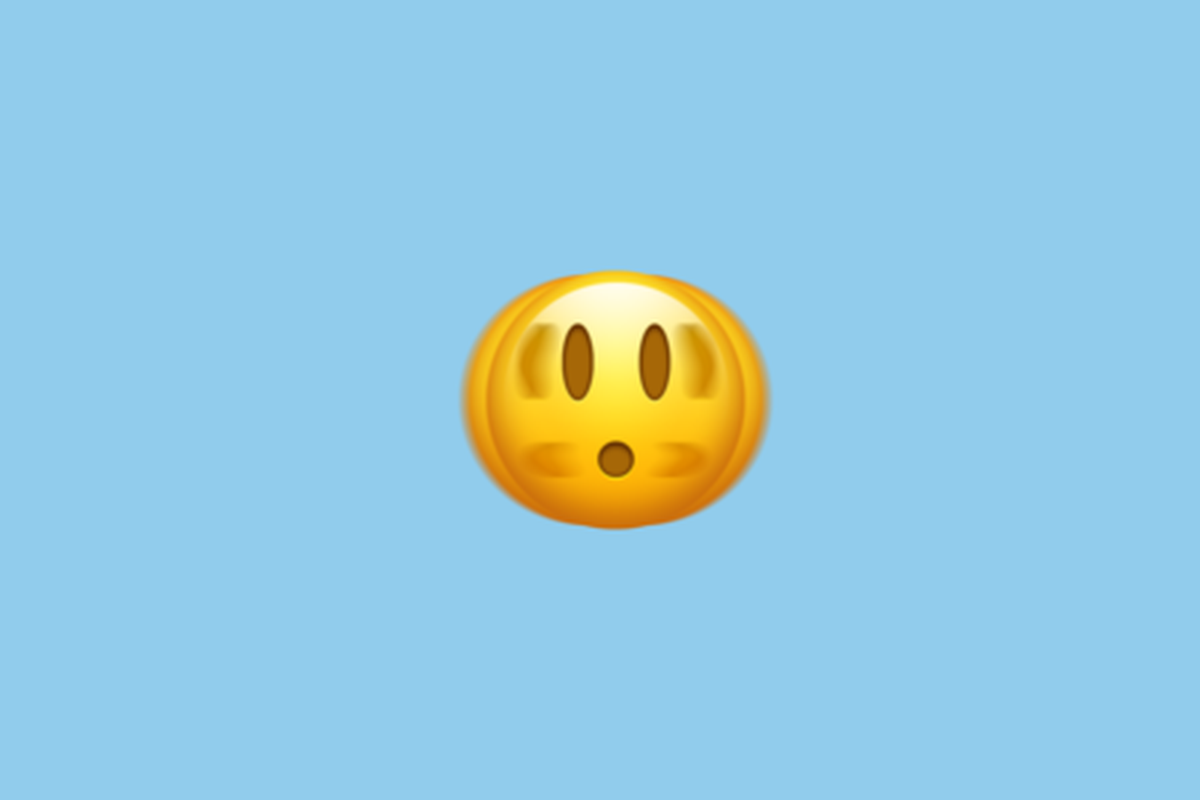 emoji wajah bergetar 