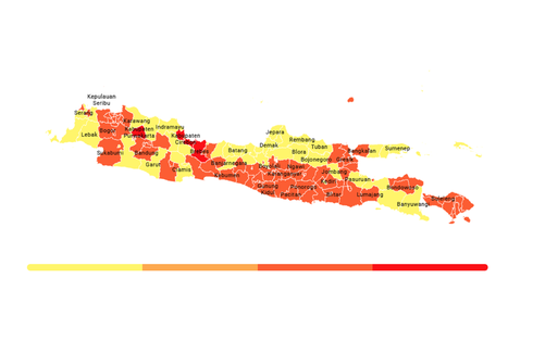 Peta PPKM Level 2-4 Per Kabupaten Kota Jawa dan Bali untuk 14-20 September 2021, Bali dan Jawa Timur Bebas Level 4