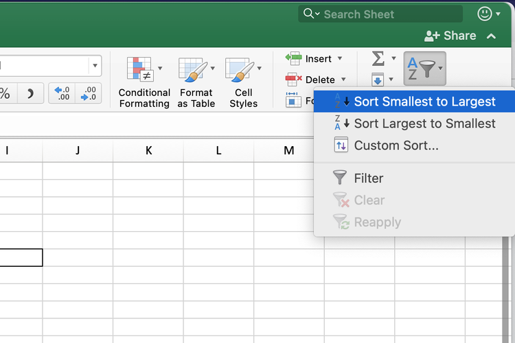 Ilustrasi cara mengurutkan ranking di Excel.