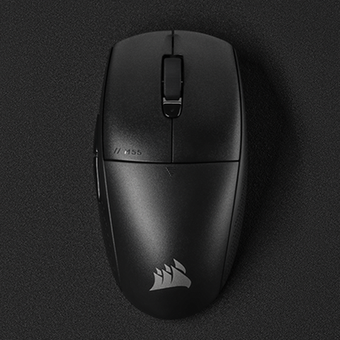 Corsair M55 memiliki desain ambidextrous dengan bentuk egg shape