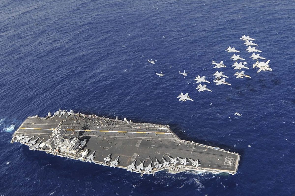 Salah satu kapal induk milik Amerika Serikat (AS), USS Nimitz