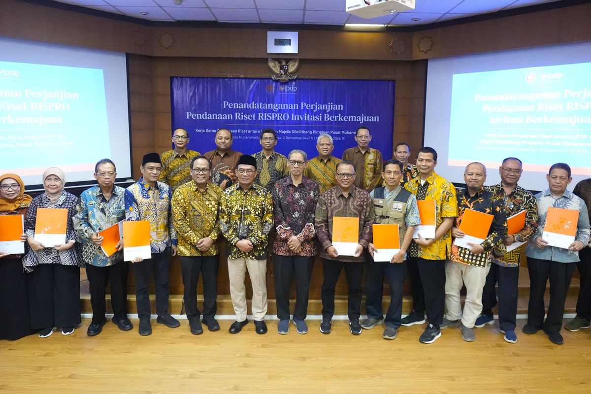 LPDP dan Muhammadiyah Kolaborasi Riset Rp20 Miliar untuk 26 Proposal Strategis
