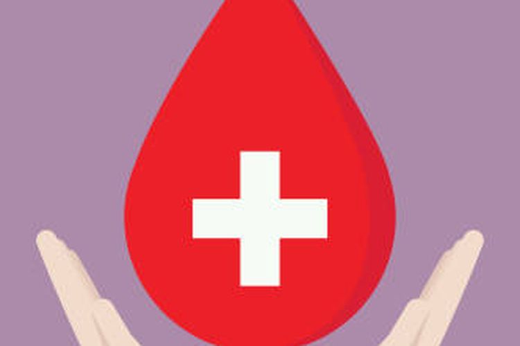 Ilustrasi donor darah. 