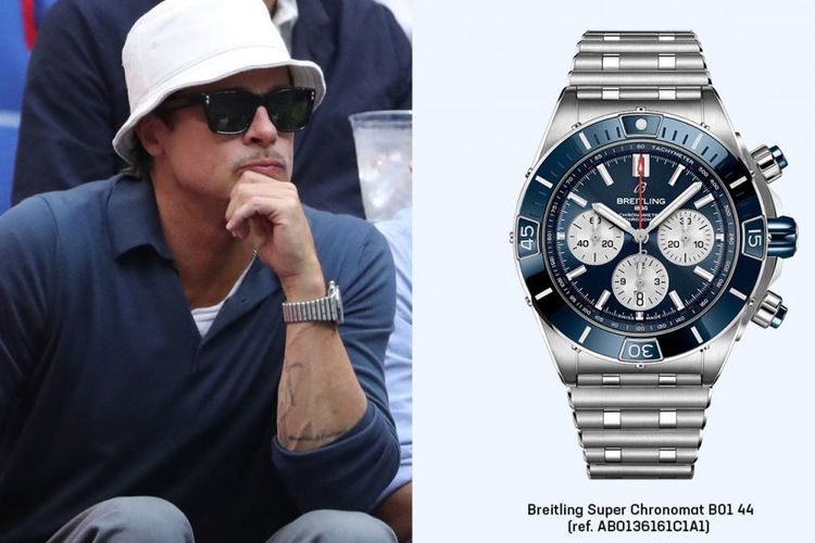 Brad Pitt dan arloji Breitling Super Chronomat