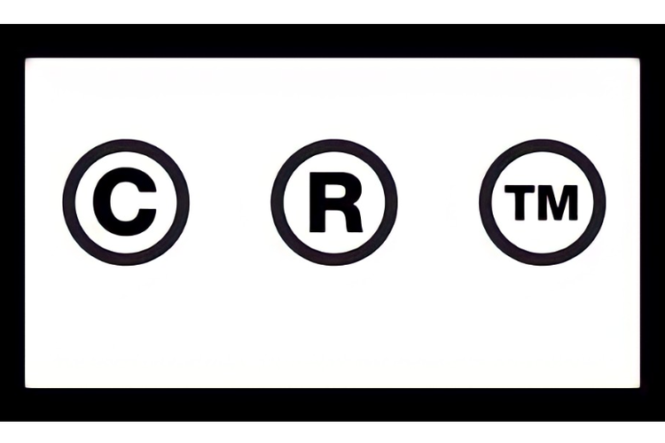 Arti tanca copyright, R, dan TM
