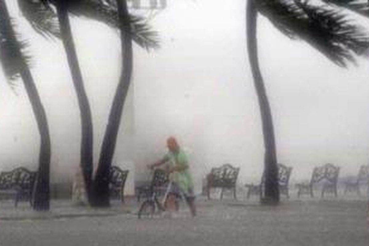 Topan Nesat menghantam Pulau Luzon Filipina.