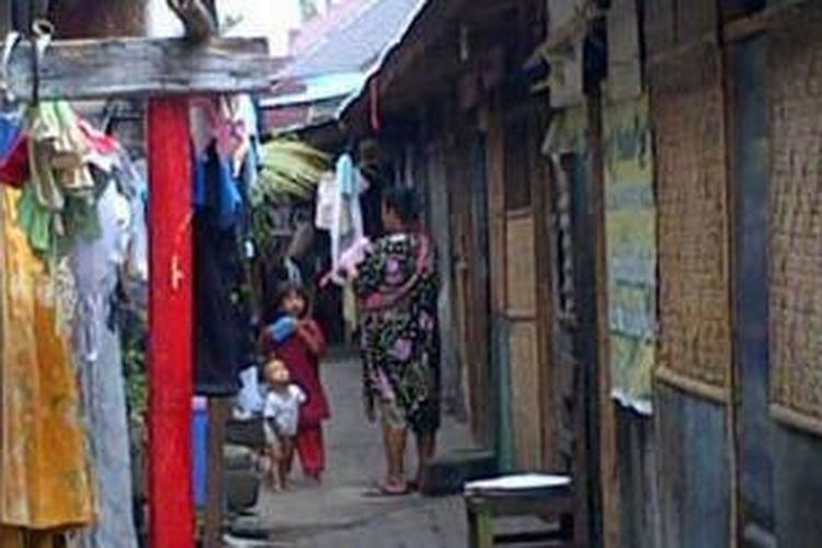 Pemukiman warga Ahmadiyah di penampungan Transito Mataram.