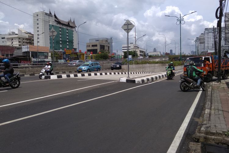 SPBU Matraman yang dirugikan akibat pembangunan underpass Matraman, Kamis (12/4/2018)