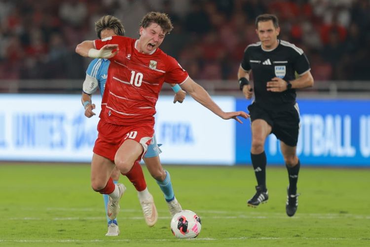 Ole Romeny dalam laga FIFA ASEAN Cup 2026 Timnas Indonesia vs Singapura di Stadion Utama Gelora Bung Karno (SUGBK), Jumat (25/9/2026).