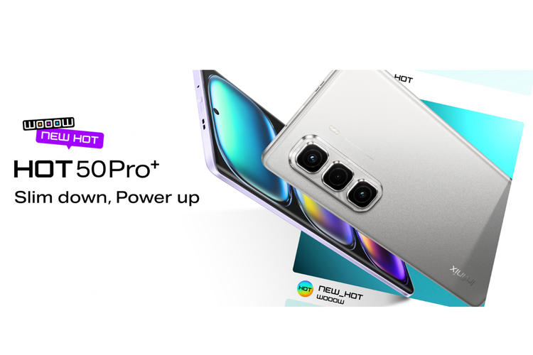 Infinix Hot 50 Pro Plus meluncur di Kenya dengan bodi tipis dan ringan, chipset Helio G100, kamera 50 MP, baterai 5.000 mAh, fast hcarging 33 watt.