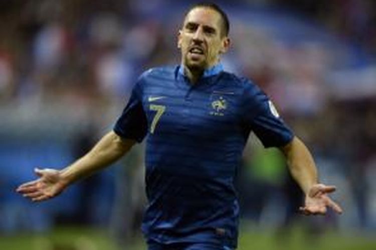 Gelandang tim nasional Perancis, Franck Ribery.