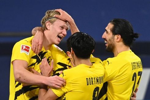 Hasil Bundesliga - Haaland Cetak Gol Akrobatik, Dortmund Menang