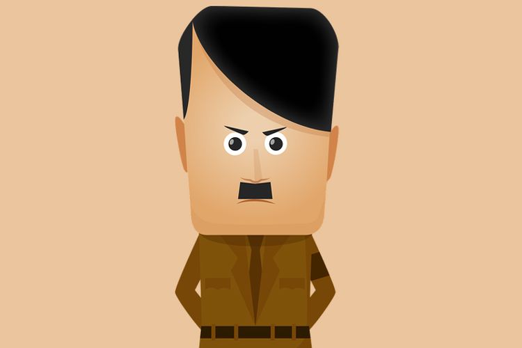 Kartun Adolf Hitler.