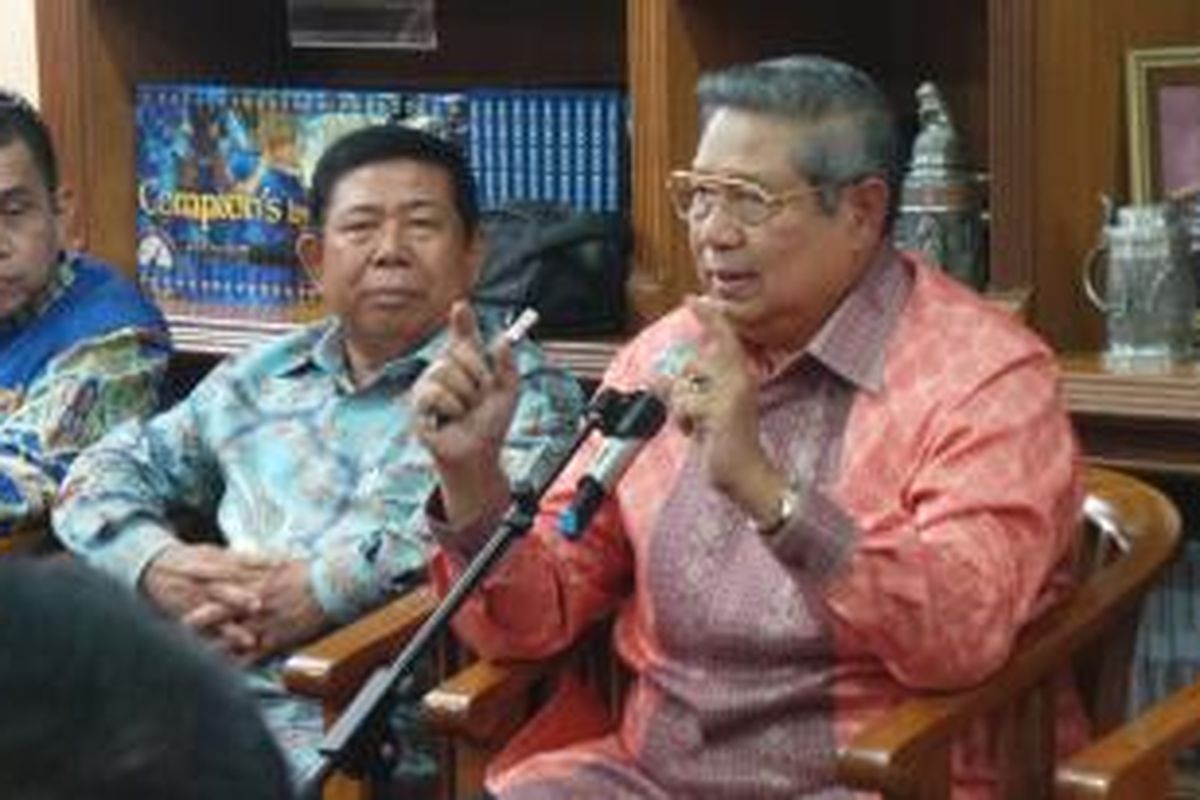 Ketua Umum Partai Demokrat Susilo Bambang Yudhoyono di Cikeas, Kamis (27/8/2015)