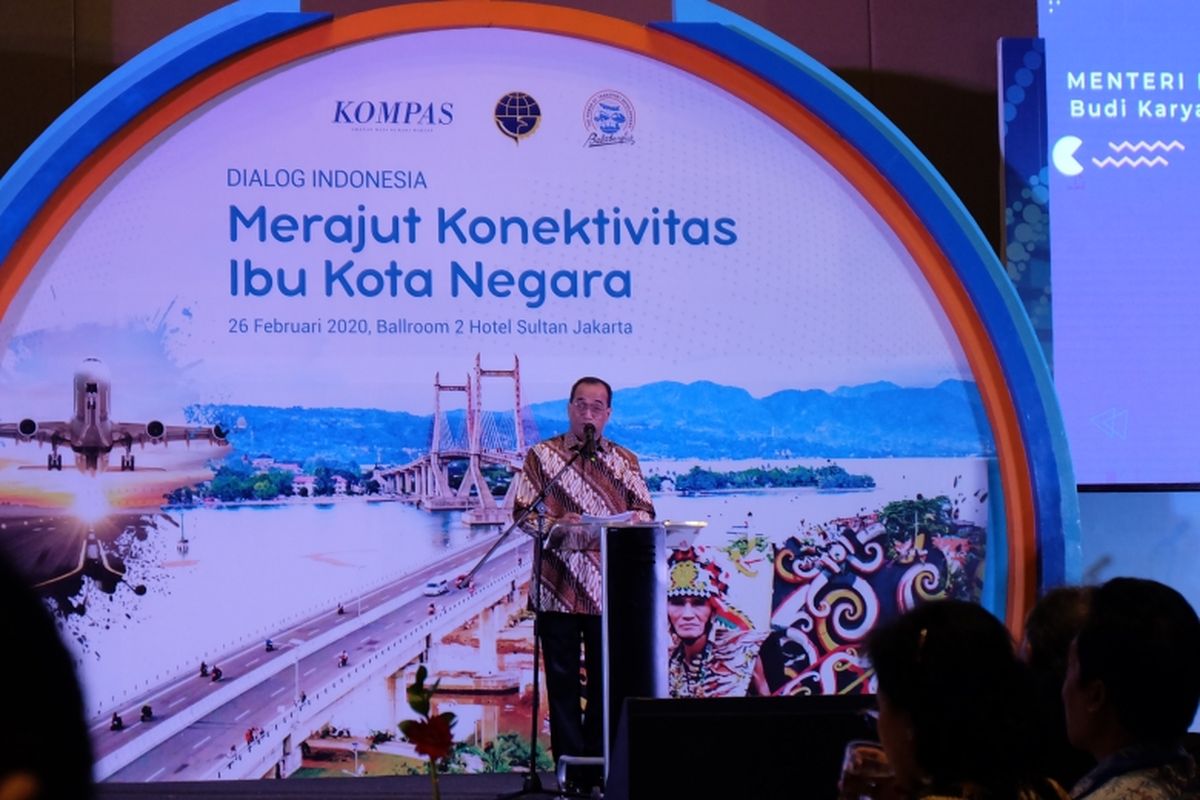 Transportation Minister Budi Karya Sumadi delivering his speech in a seminar in Jakarta recently. 