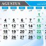 Kalender Agustus 2025: 17 Agustus Jatuh pada Hari Minggu