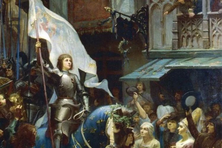 Lukisan karya Jean-Jacques Scherrer (1887) menggambarkan ketika Joan of Arc memasuki Orleans.