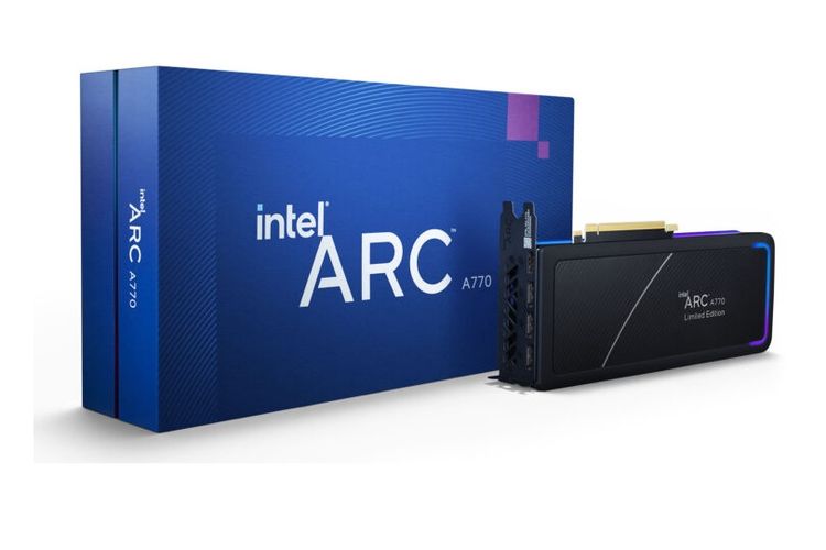 Kotak penjualan Intel Arc A770.