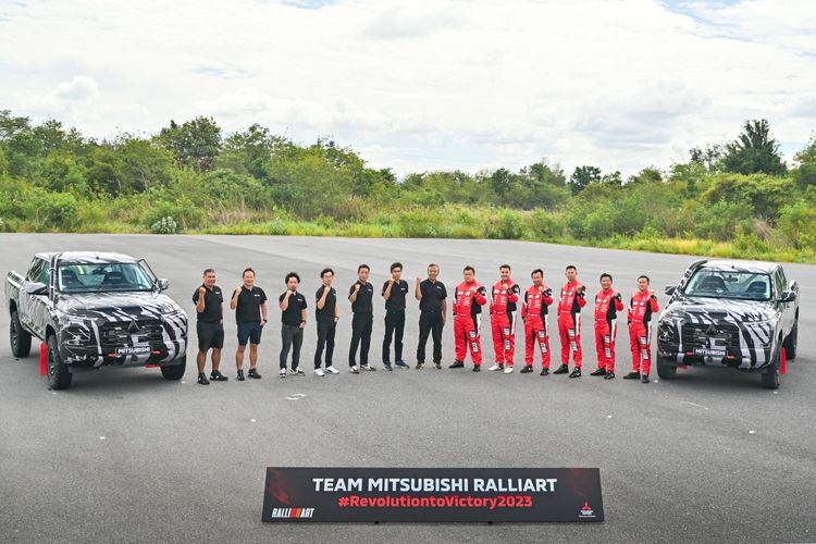 Tim Mitsubishi Ralliart yang akan berlaga pada Asia Cross Country Rally (AXCR) 2023