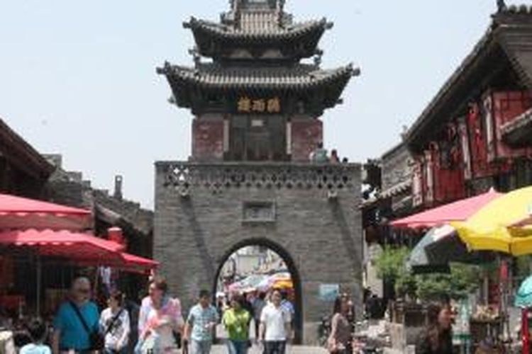 Menara pusat turis di Pingyau, Tiongkok.