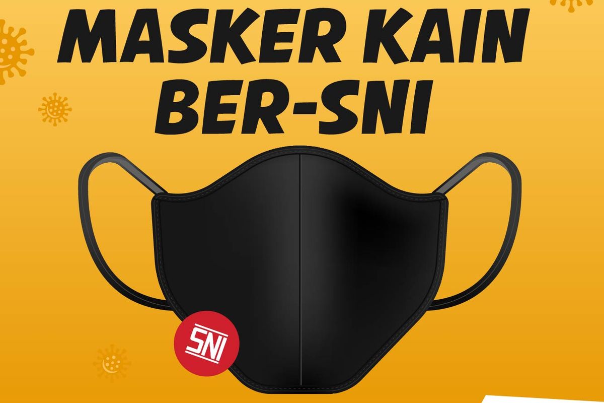 Ilustrasi Masker Kain Ber-SNI