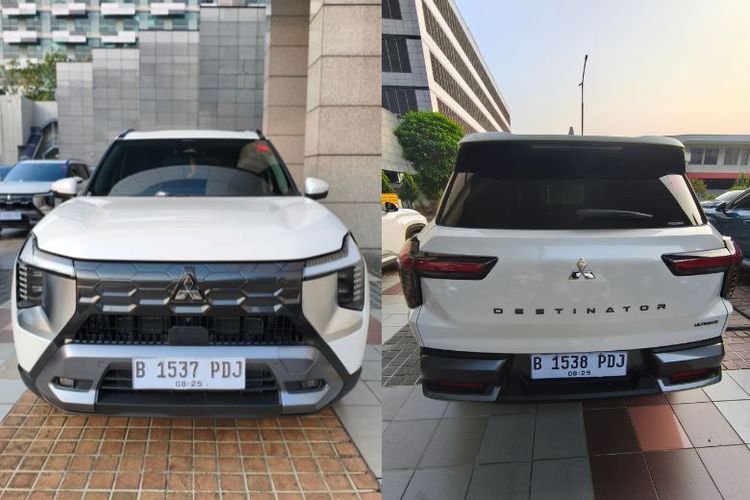 Tampilan depan dan belakang All-New Mitsubishi Destinator.