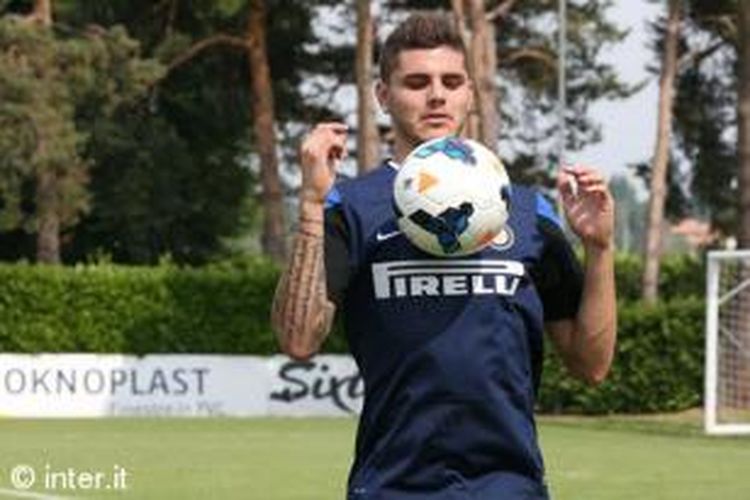 Penyerang anyar Inter Milan, Mauro Icardi. 