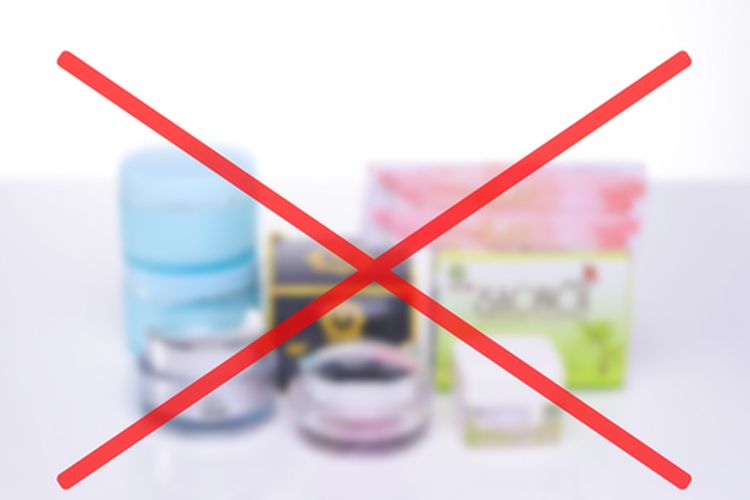 Ilustrasi kosmetik berbahaya yang dilarang bpom, kosmetik berbahaya menurut bpom, bahaya kosmetik yang dilarang bpom. 