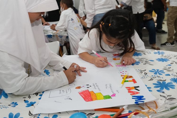 Salah satu kegiatan yang diadakan Yayasan Onkologi Anak Indonesia memperingati Hari Kanker Anak Internasional di Jakarta (25/2/2024).