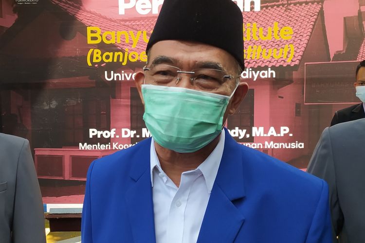 Menko PMK Muhajir Effendy di Universitas Muhammdiyah Purwokerto (UMP), Jawa Tengah, Jumat (28/5/2021).