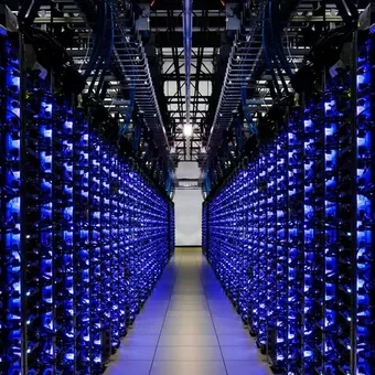 Ilustrasi data center AI.