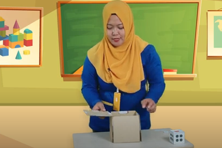 Tangkapan Layar Program Belajar dari Rumah yang tayang di TVRI pada Kamis, 3 September 2020 dengan materi Sifat Bangun Ruang untuk SD Kelas 1-3.