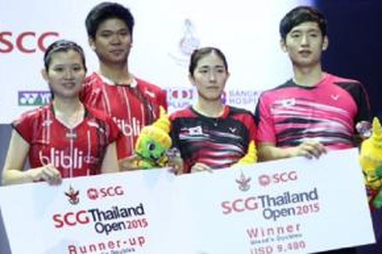 Ganda campuran Praveen Jordan/Debby Susanto menjadi runner up di Thailand Open GP Gold.