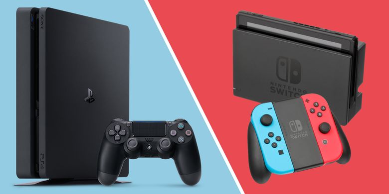 PlayStation 4 (PS4) vs. Nintendo Switch.