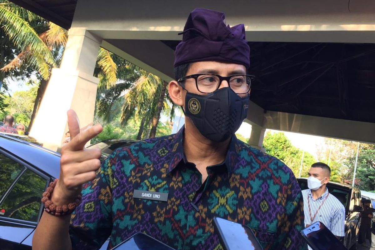 Menteri Pariwisata dan Ekonomi Kreatif Sandiaga Uno. KOMPAS.COM/Yohanes Valdi Seriang Ginta