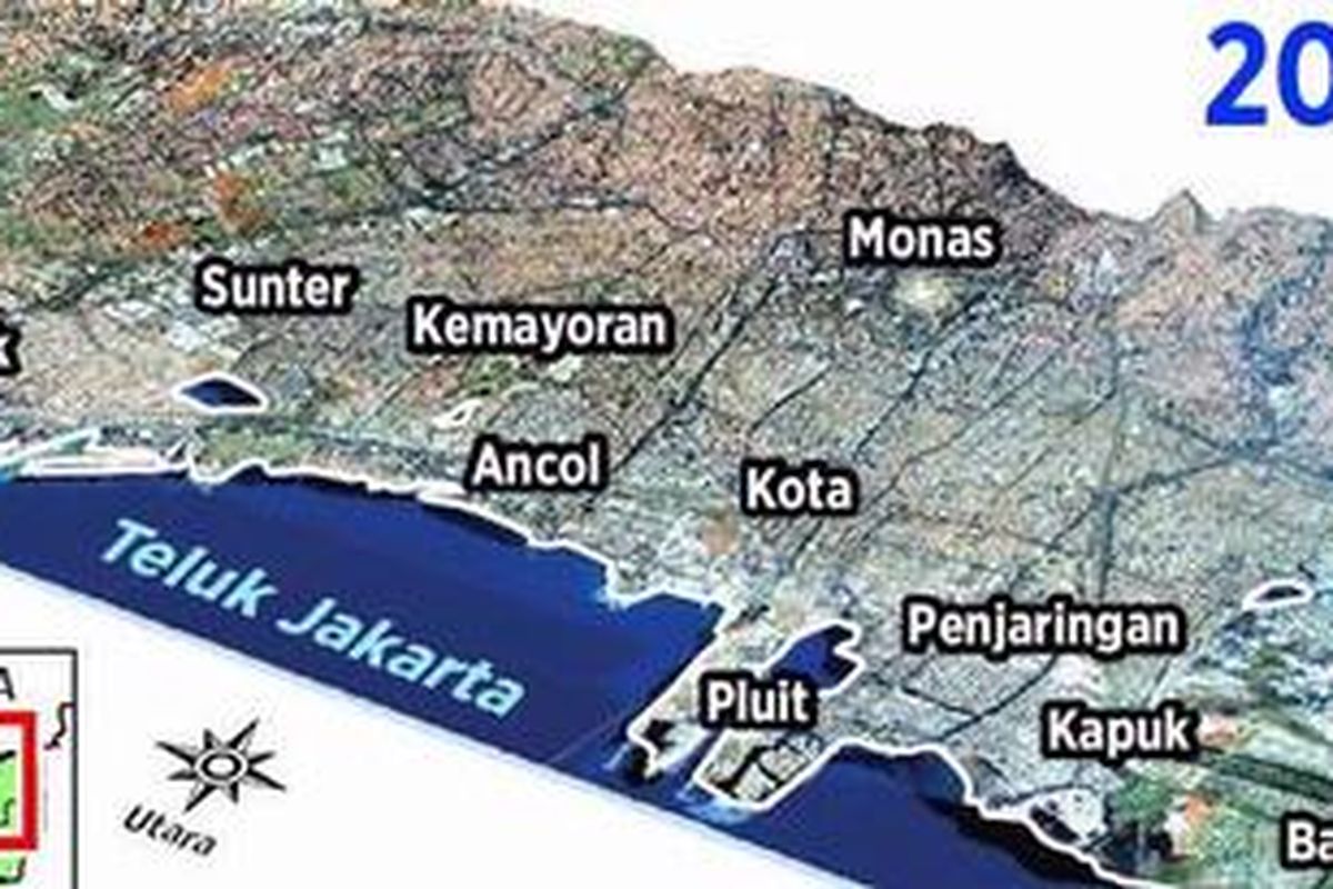 Skenario Jakarta tenggelam dalam beberapa tahun ke depan.