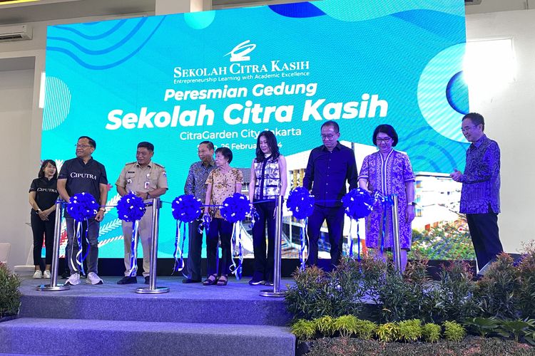 Seremoni peresmian gedung baru Sekolah Citra Kasih CitraGarden Jakarta (SCK CG) di Perumahan CitraGarden City 5, Kalideres, DKI Jakarta, pada Senin, 26 Februari 2024.