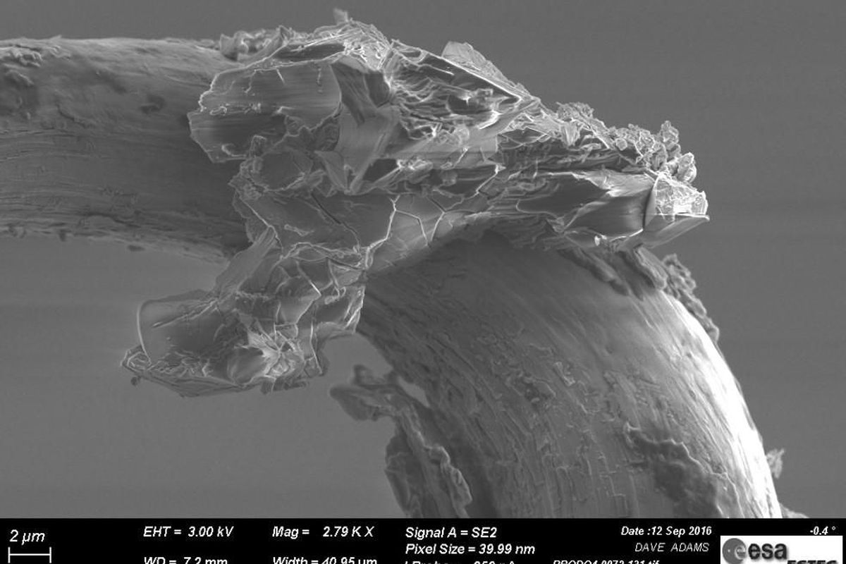 Gambar butir asteroid di bawah mikroskop