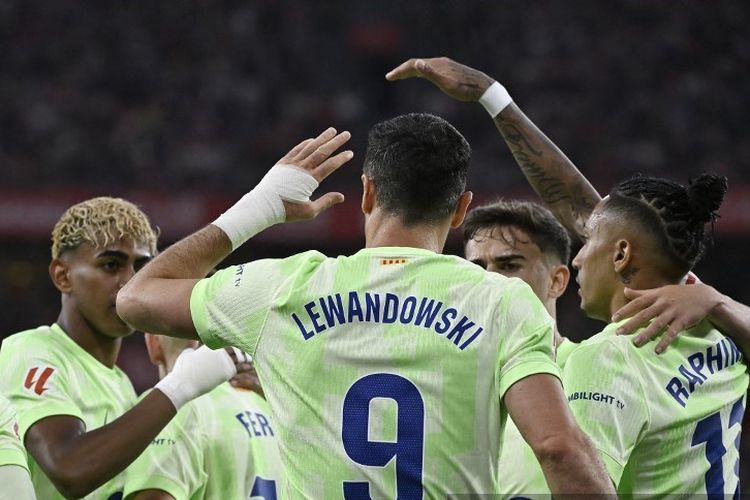 Hasil Athletic Bilbao Vs Barcelona 0-3: Lewandowski dan Barca Tembus 100 Gol