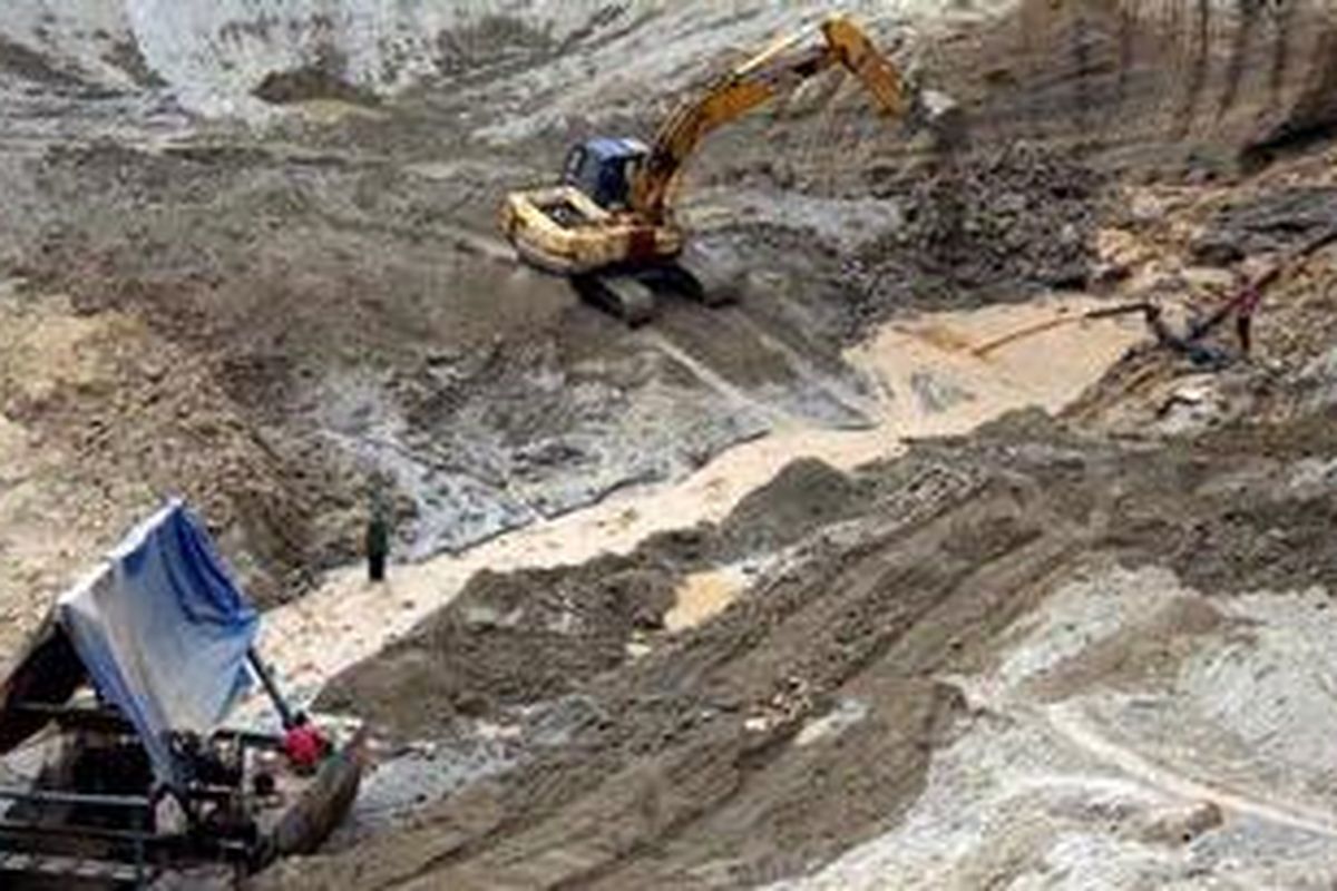 Ilustrasi penambangan pasir