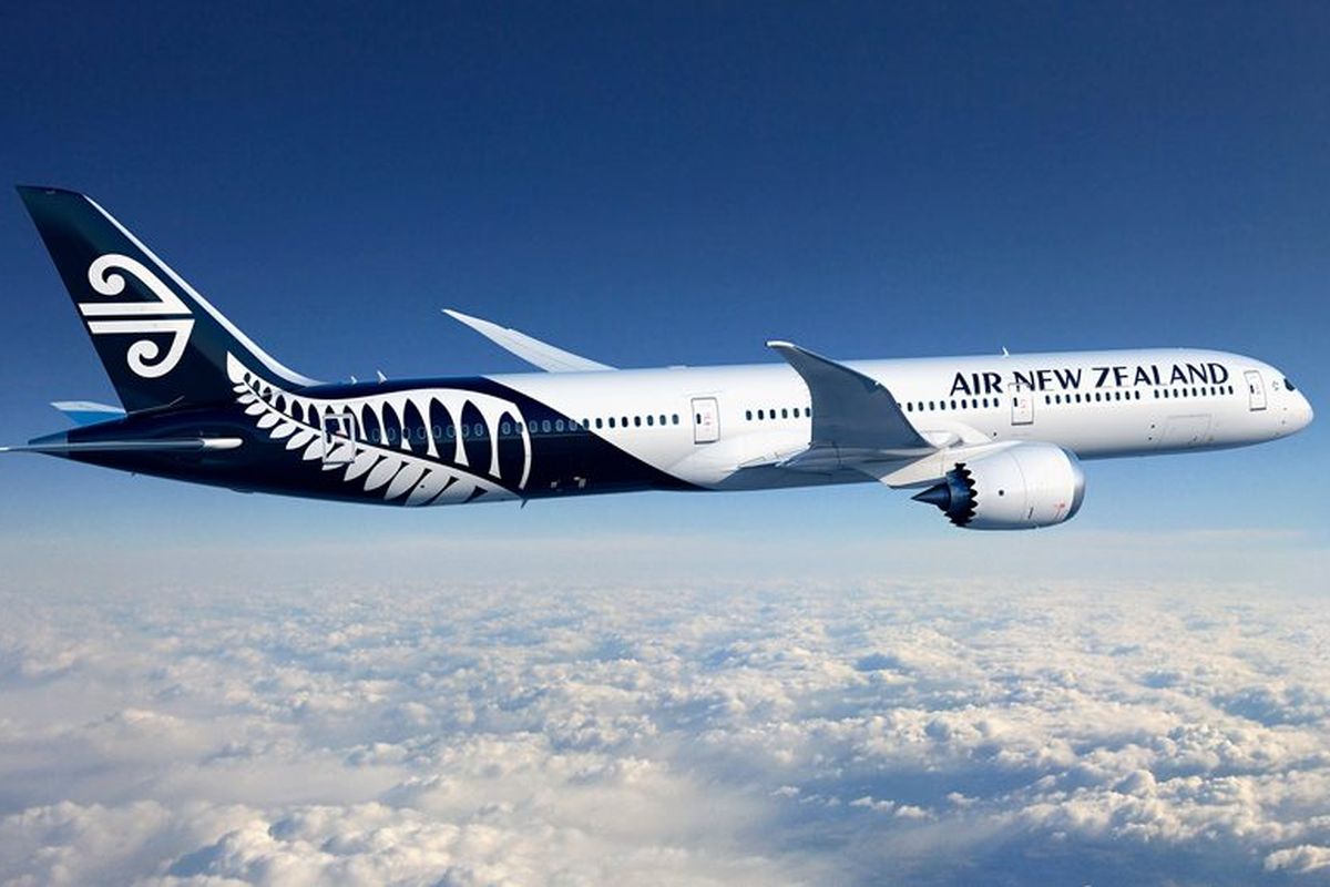 Ilustrasi pesawat Air New Zealand. 