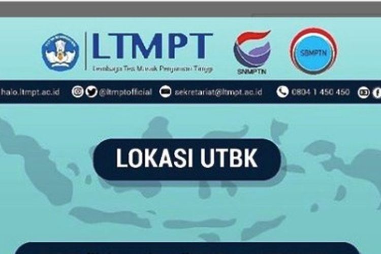 Tangkapan layar info lokasi UTBK 2020.