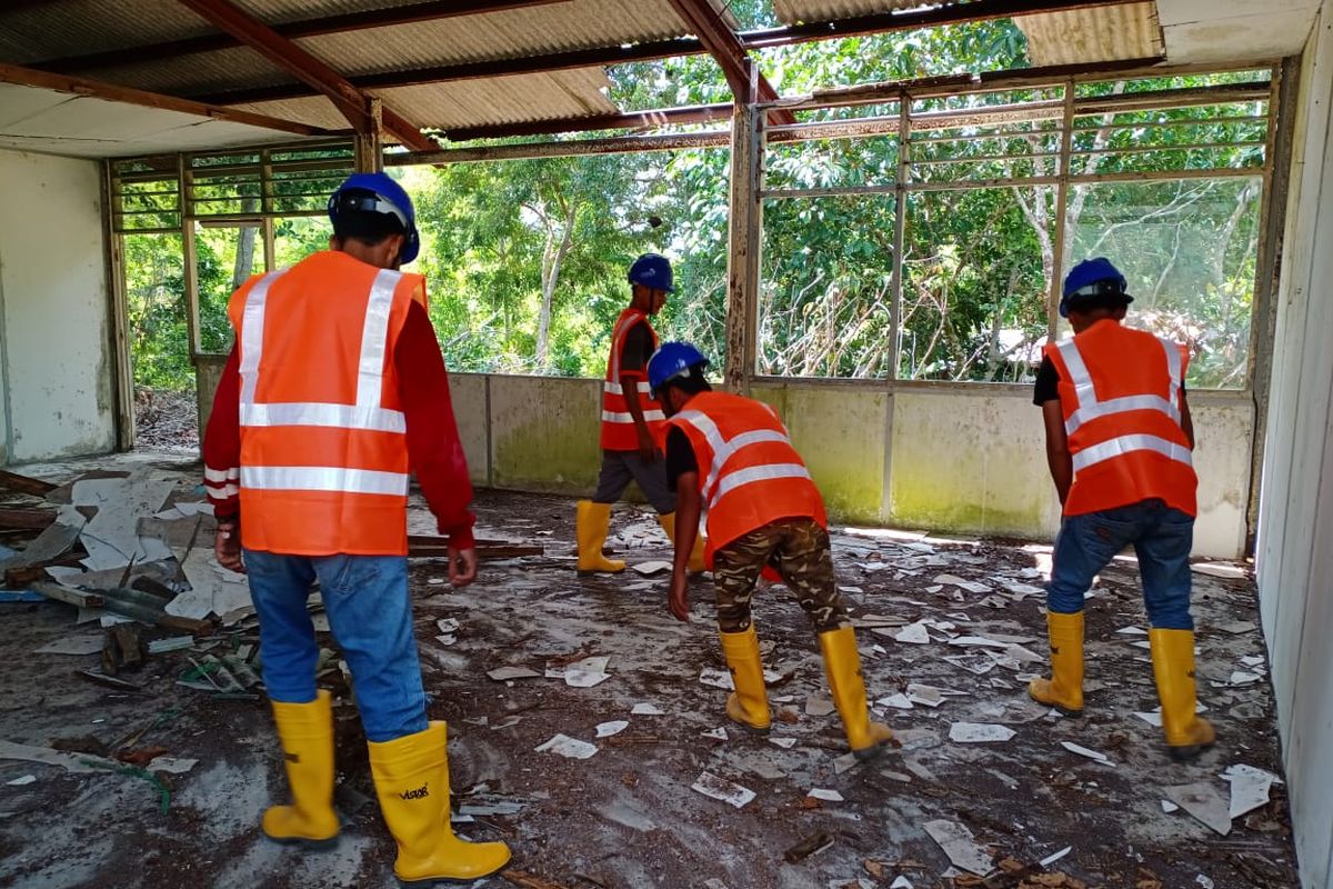 Rehabilitasi bangunan eksisting di Bekas Tempat Penampungan Pengungsi Vietnam dimulai Senin (9/3/2020).