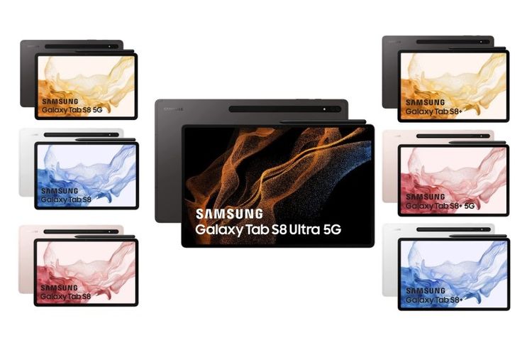 Samsung konon bakal meluncurkan tiga model Galaxy Tab S8, yaitu Galaxy Tab S8 reguler, Galaxy Tab S8 Plus, dan Galaxy Tab S8 Ultra.