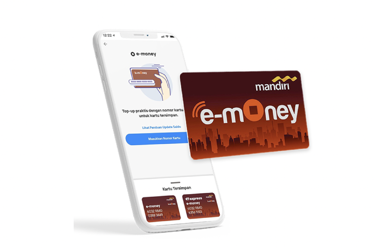 Ilustrasi cara top up Mandiri e-money.