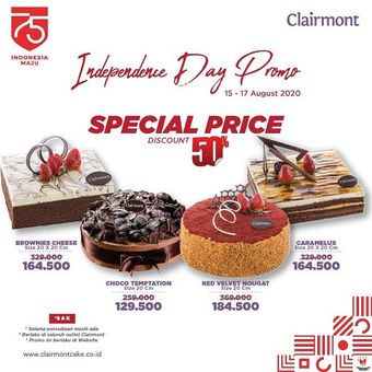 Promo kemerdekaan dari clairmont cakes