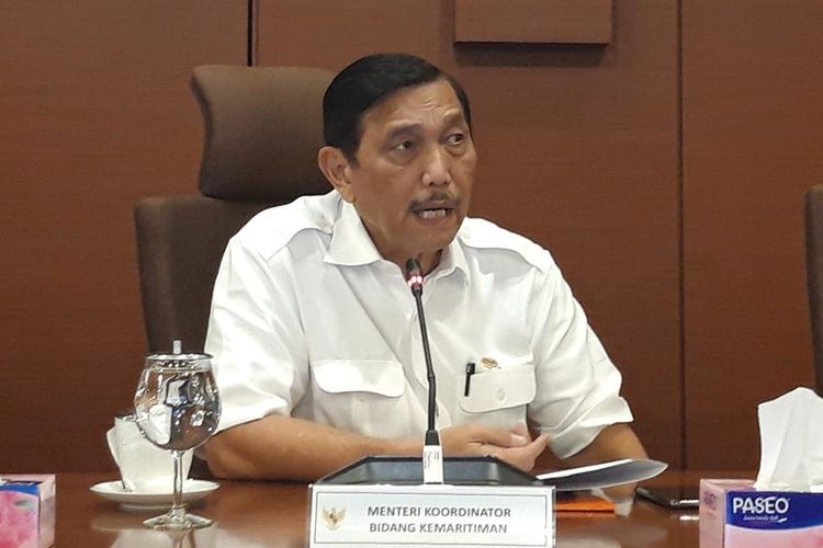 Menteri Koordinator Bidang Kemaritiman Luhut Binsar Pandjaitan di Jakarta, Selasa (2/7/2019).