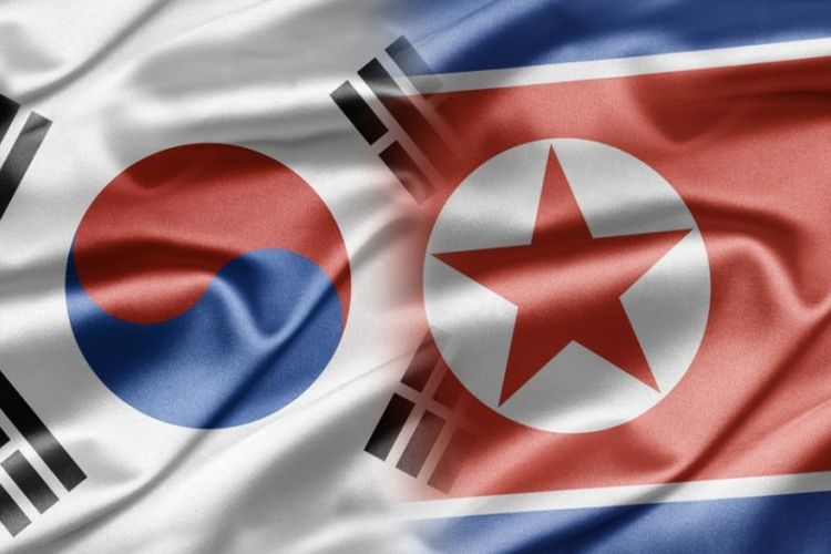 Bendera Korea Selatan dan Korea Utara (Asian Correspondent)
